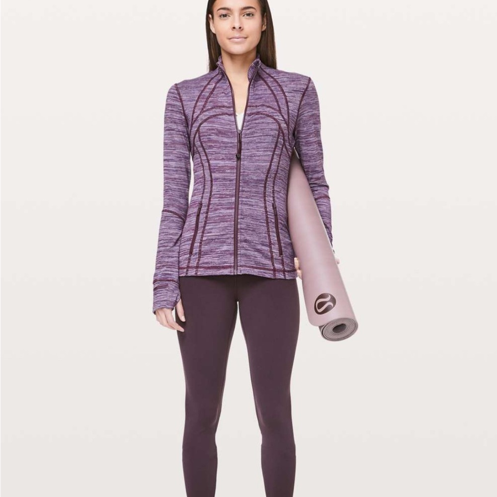 Lululemon Define Jacket Edged Stripe Jacquard Blueprint Royal Ruby